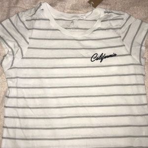 Striped Gray and White Cali shirt